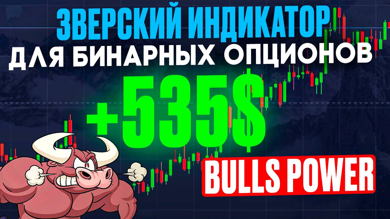 ЗВЕРСКИЙ индикатор для бинарных опционов | BULLS POWER | Покет Опшн обучение | Мощь Быков