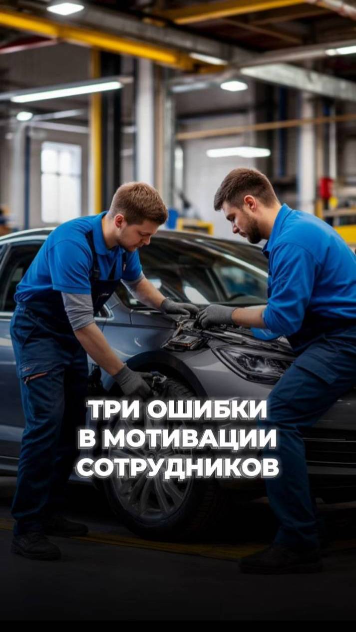 Почему ваша "мотивация" не работает или 3 фатальные ошибки автосервиса.