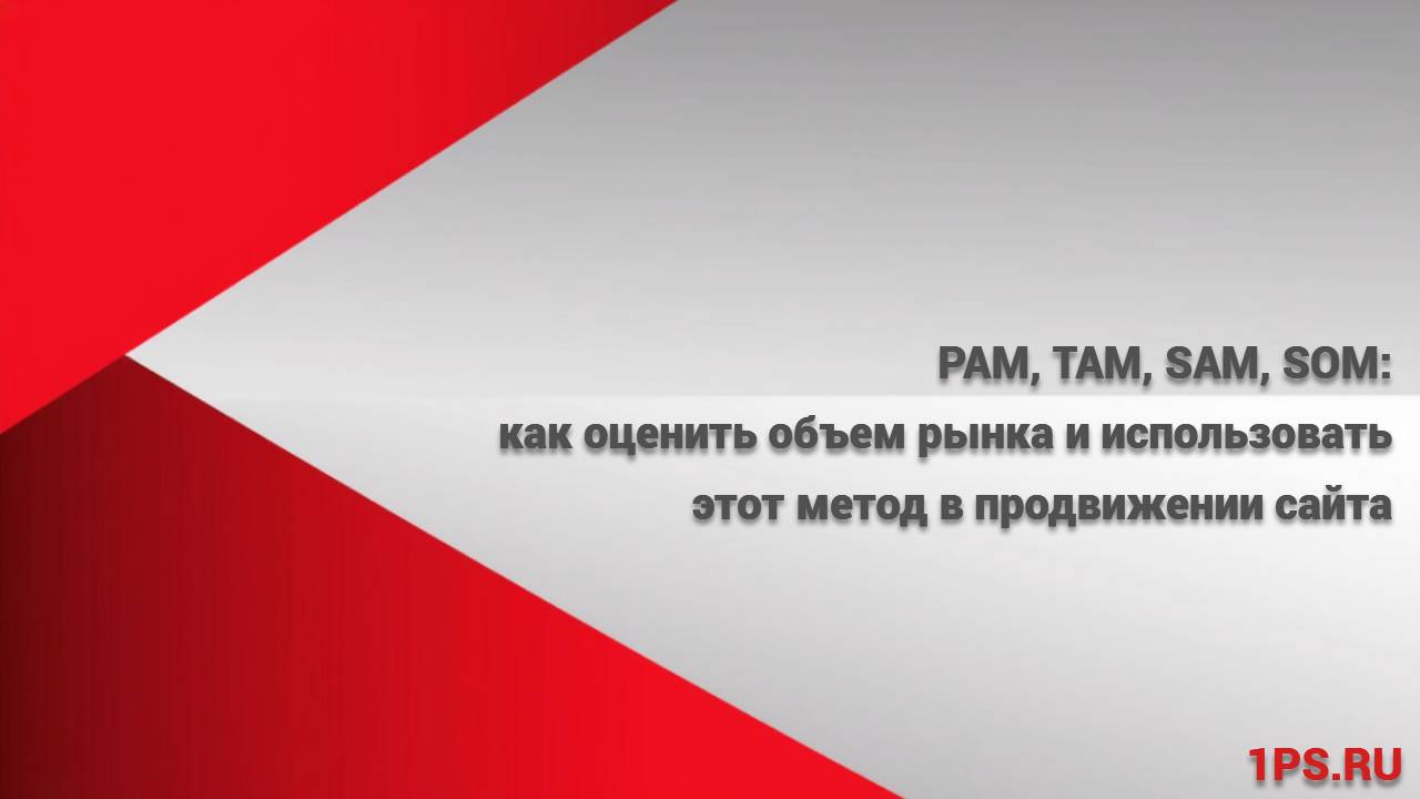 PAM, TAM, SAM, SOM: как оценить объем рынка и использовать этот метод в продвижении сайта
