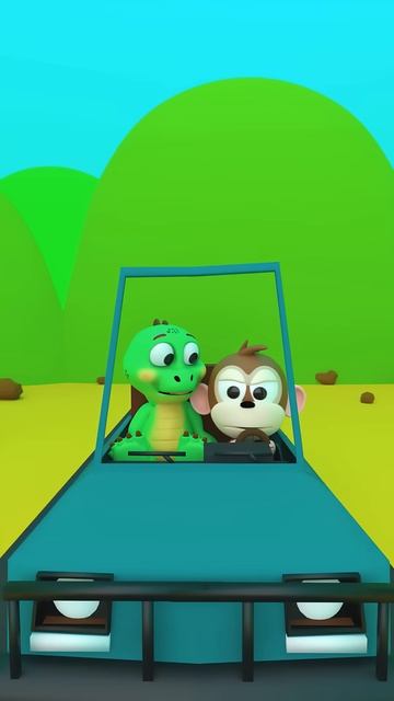 Hilarious Road Trip Gone Wrong! 🦖🚗 Monkey Loses It! 🐵😂