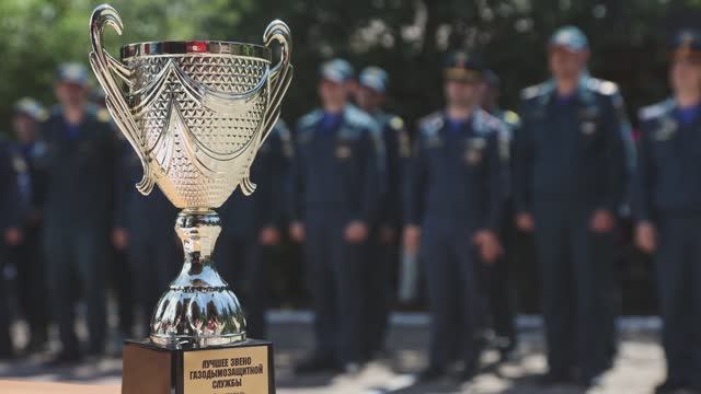 Лучшее звено газодымозащитной службы выбрали в МЧС России по Севастополю