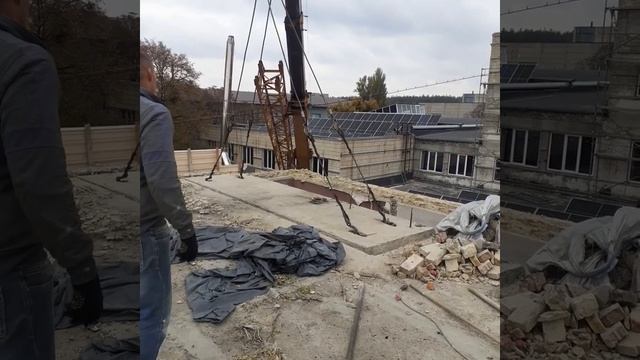 Демонтаж плиты.
