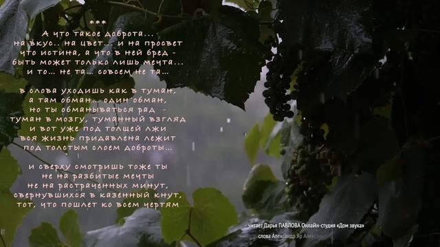 А что такое доброта читает Дарья ПАВЛОВА Онлайн-студия «Дом звука»