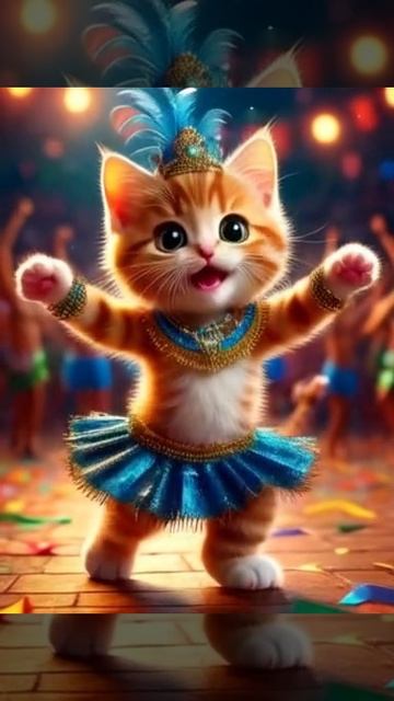 МАЛЕНЬКАЯ КОШЕЧКА ТАНЦУЕТ САМБУ #культура  #карнавал  #рио  #самба
