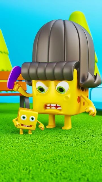 🧀 Cheese's Crazy Dance, Don't Be Angry Mom! 🕺🎵 #shorts