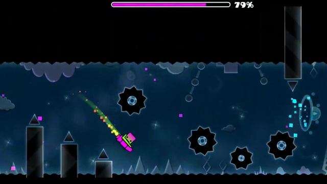 Прохожу Ice gauntlet в Geometry Dash.