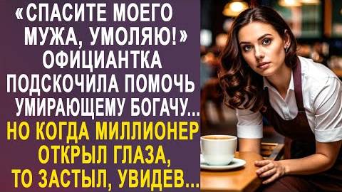-Спасите моего мужа, умоляю, - официантка подскочила помочь умирающему богачу... Но когда миллионер