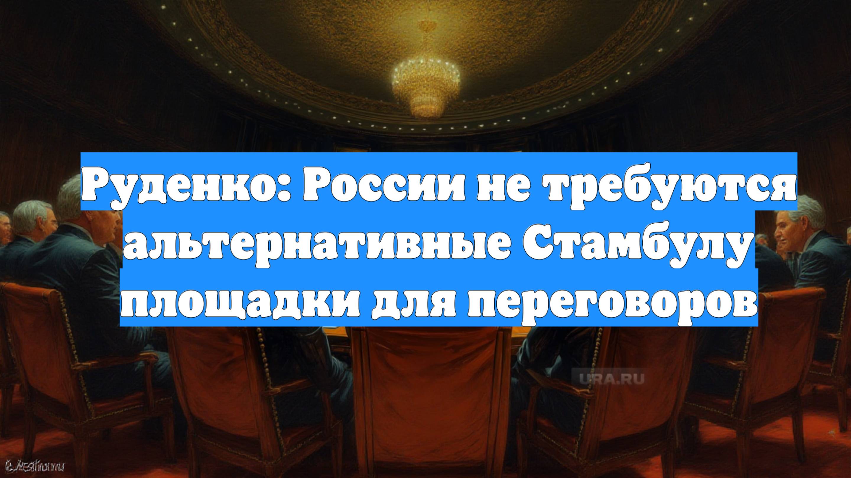 Руденко: России не требуются альтернативные Стамбулу площадки для переговоров
