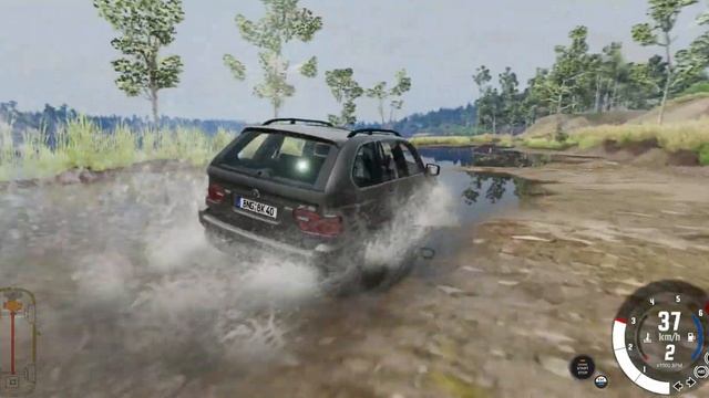 Прохождение четверти карты бездорожья BeamNG драйв #1