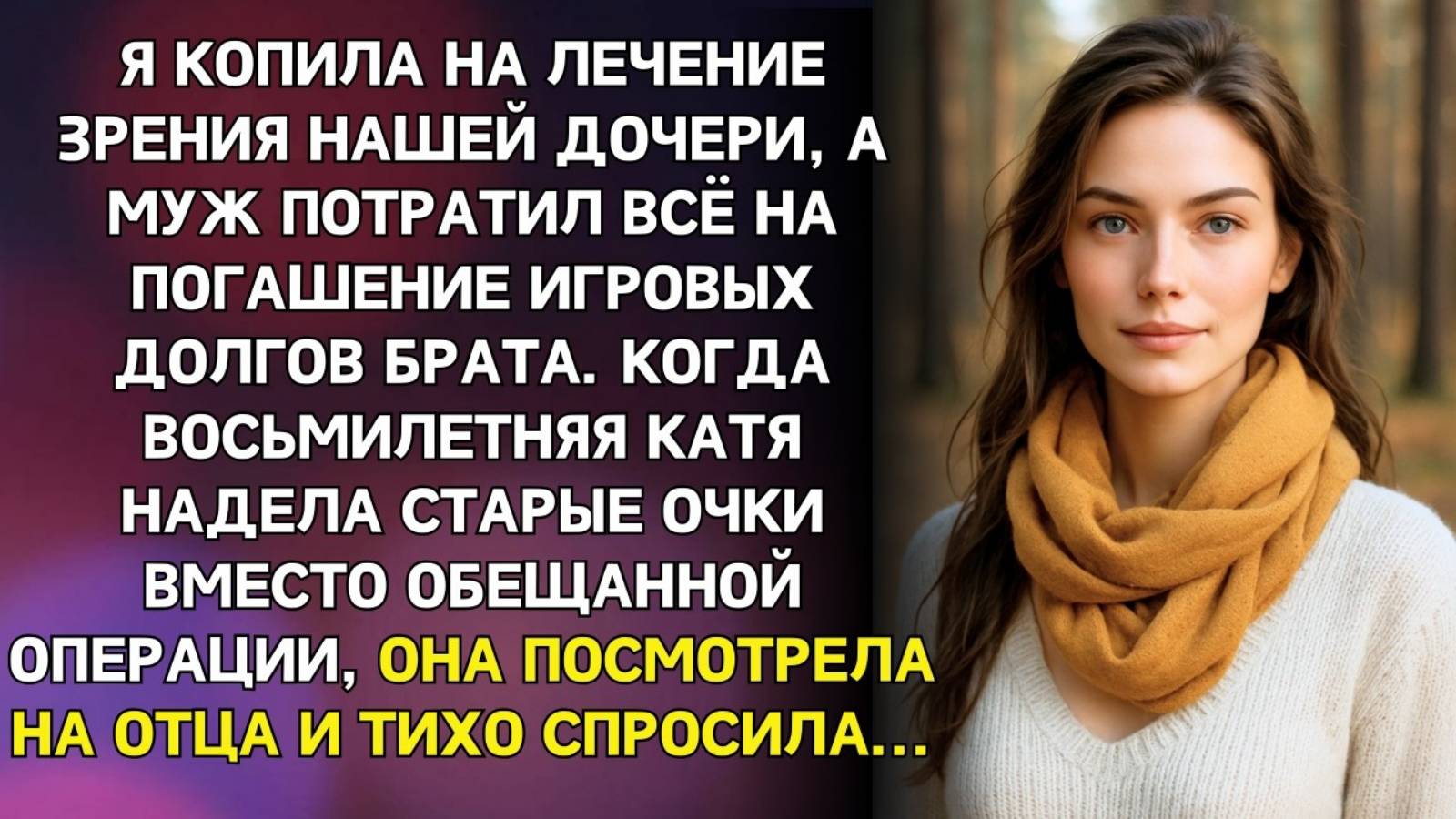 Истории из жизни. Я копила на лечение зрения Аудио рассказы, Жизненные истории слушать