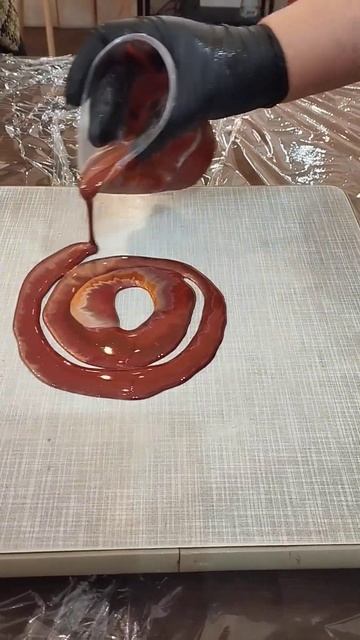 Реставрация табуретки на мастер-классе по #resinart #реста
