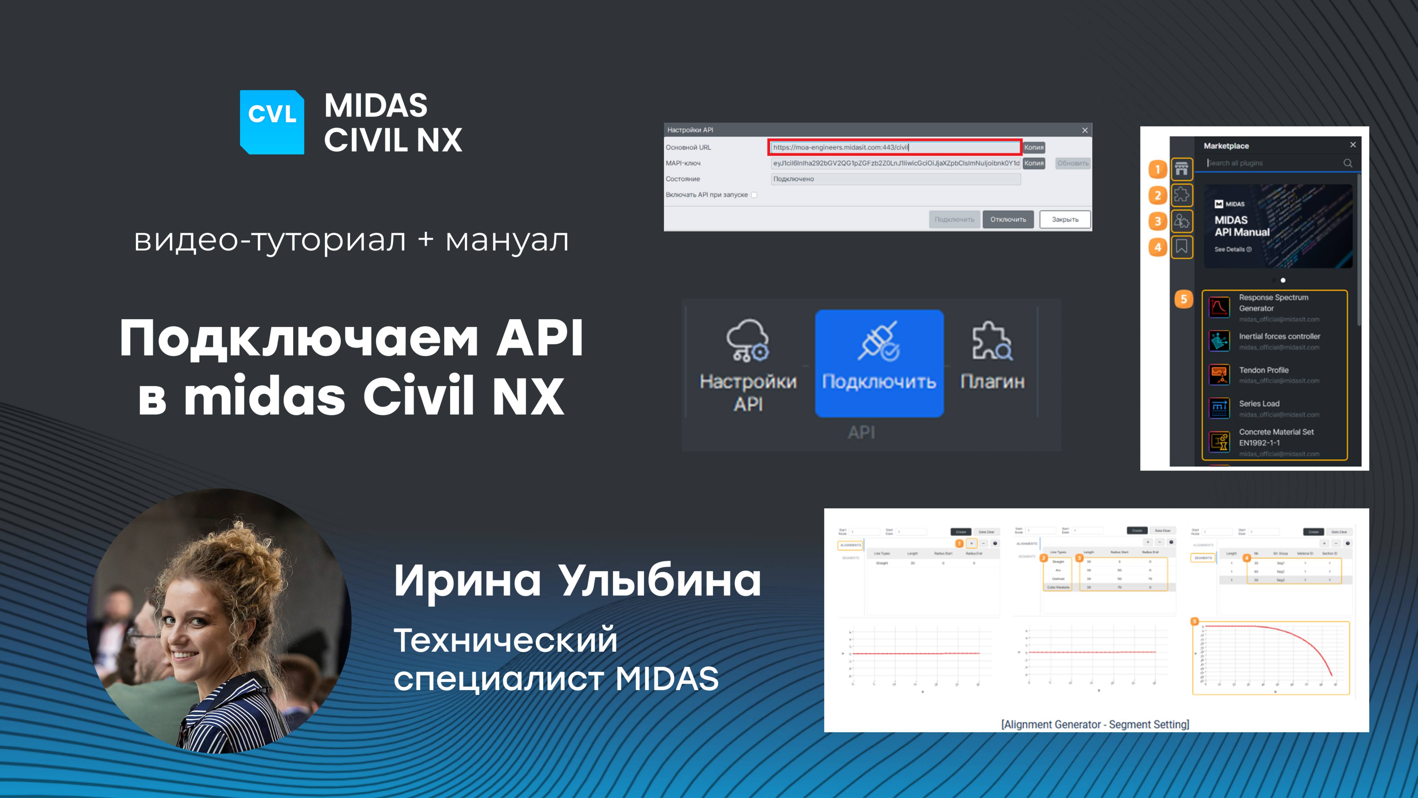 Как в midas Civil NX подключить API?