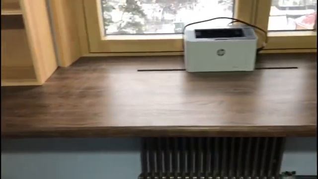 Подоконник столешница со шкафами на заказ