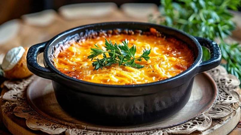 Жюльен с курицей и грибами со сливками