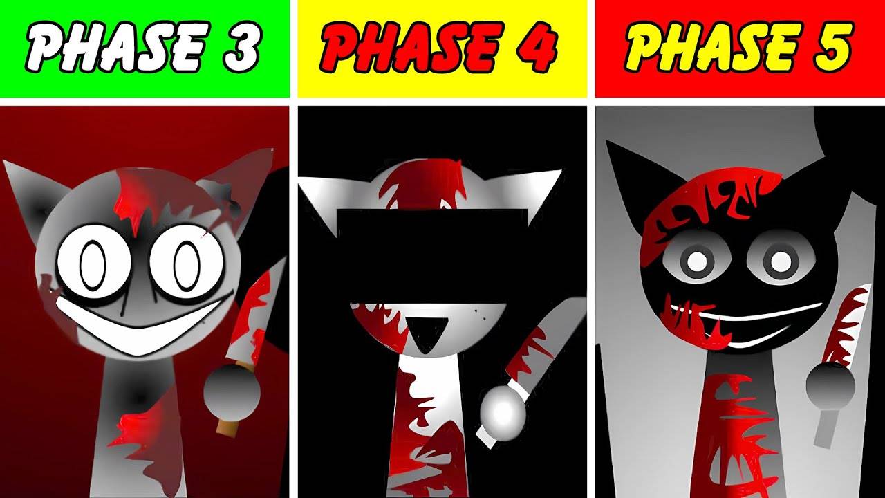 Incredibox Sprunki_ Фаза 3 Против Фазы 4 Против Фазы 5, но измененная версия (Новый мод)
