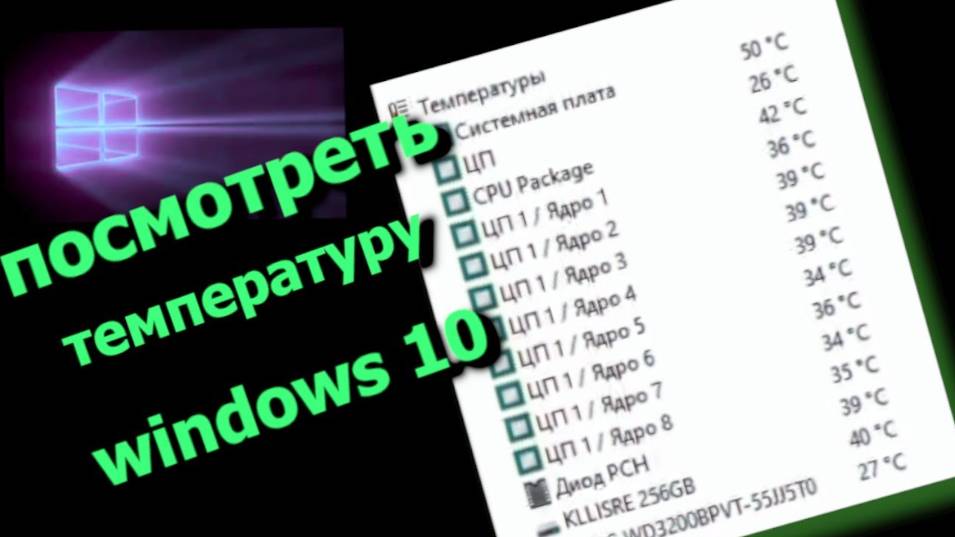 Как Посмотреть Температуру Процессора windows 10