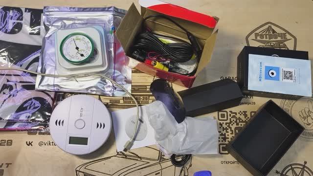 ALIEXPRESS РАСПАКОВКА ЭЛЕКТРОННЫЕ ЧАСЫ ДЕТЕКТОР УГАРНОГО ГАЗА КАМЕРА ЗАДНЕГО ВИДА ТЕРМОМЕТР ГИГОМЕТР