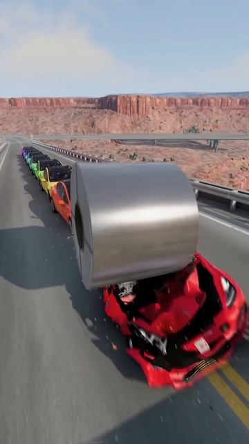 dsRqdLtH1Zo - 20 Ton Steel Coil VS Cars!