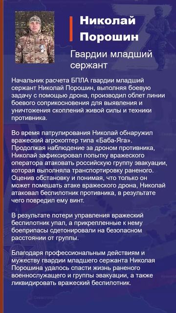 Николай Порошин Наградной лист Z