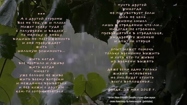 А с другой стороны читает Иван БУКЧИН Онлайн-студия «Дом звука»