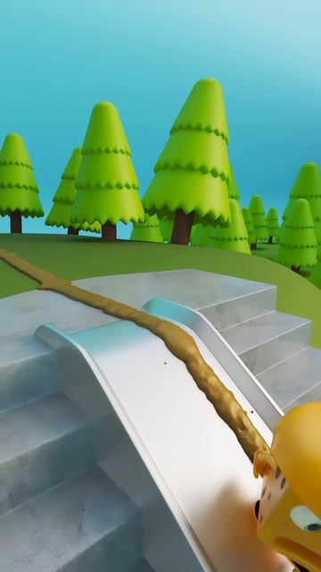 Uh-Oh! 💩 Sliding Down with Skate Trouble! 😂🧀