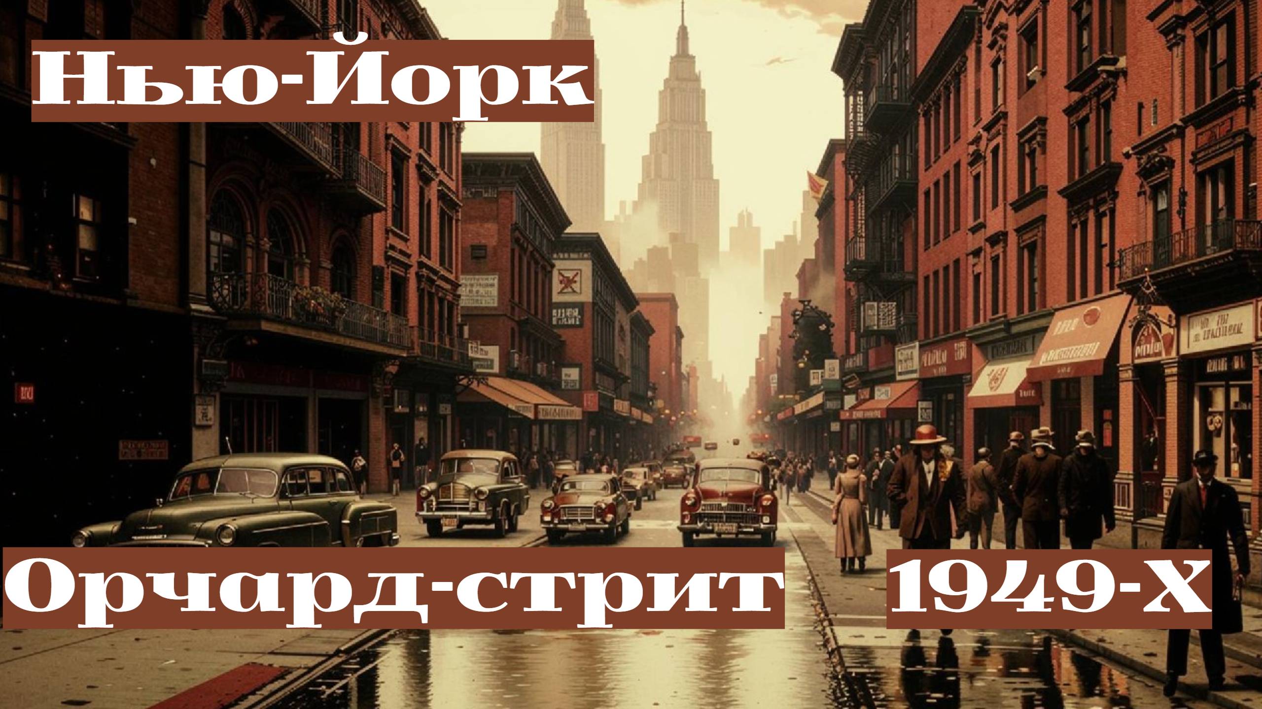 Нью-Йорк, Улица Орчард-стрит 1949-х годов в цвете. (NASS)