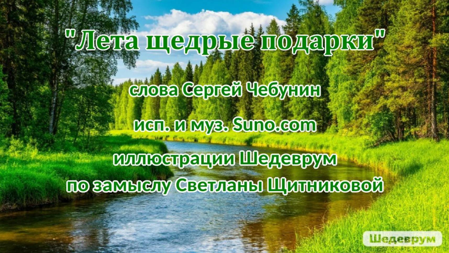 ♪ Лета щедрые подарки (стихи  Сергей Чебунин, генерация исп. и муз. Suno.com)