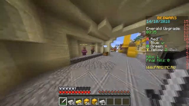 NEW minecraft 1.13.1 играю BEDWARS я затащил всех