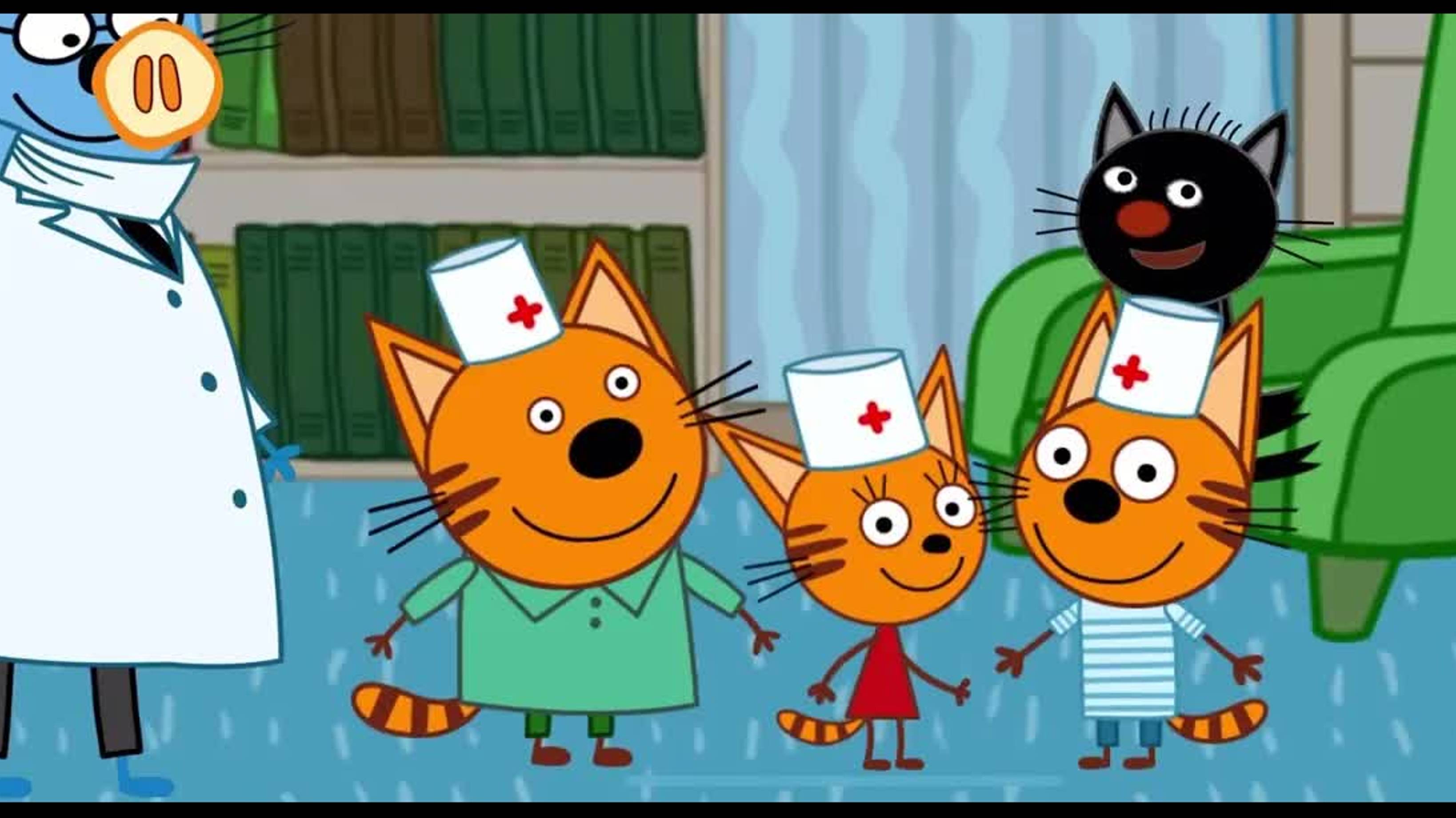 Три Кота : Больница для Животных . Прививки для друзей котиков😺#трикота