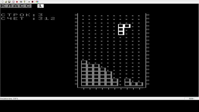 БК0010.  Игра Тетрис