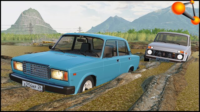 КТО ПРОЕДЕТ БОЛОТО! Застряли ВСЕ! - BeamNg Drive
