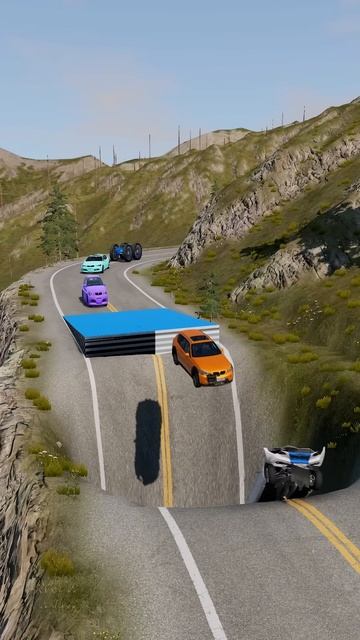 s2NuUuBRC1E - Colorful Small to Giant Cars vs Ramp ｜ BeamNG.drive!