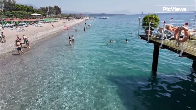 Турция, Кемер. ПЛЯЖ у отеля LIMAK LIMRA HOTEL & RESORT 5*. Море и погода в Июне в Турции Сезон