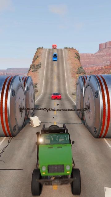 tIHfJ8d3YNA - Cars vs Bollards 🚗 #shorts