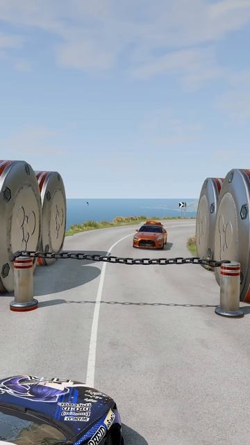 WX5UOcRxAe4 - Cars & School Bus vs Chained Bollards!