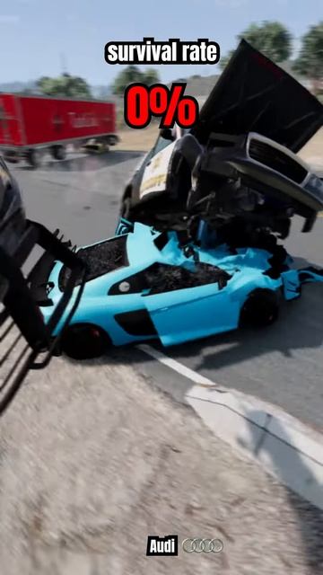 kKlzW4DXXOg - Chance of survival with different vehicles - BeamNG.drive #shorts