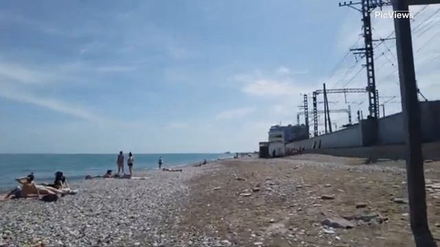 Сочи Лазаревское пляж Морская Звезда сегодня 2 июня 2025. Обстановка на курорте, море, погода