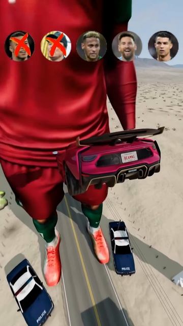 di9uAsLe-yc - Ronaldo vs Messi vs Neymar vs Mbappe Jump Challenge - Beamng.Drive