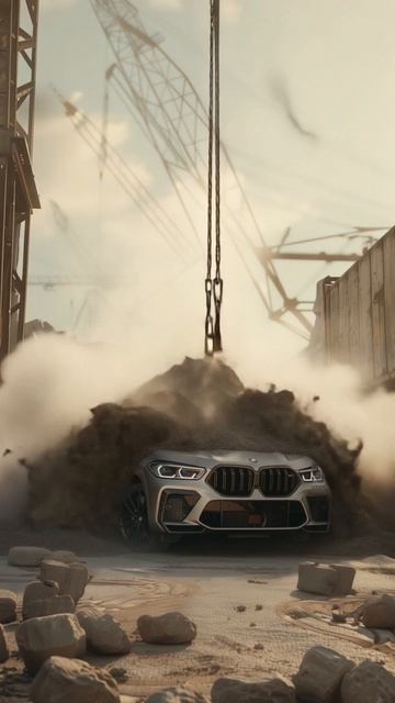 Luxury Car Vs. Massive Boulder! What Will Happen?🙀