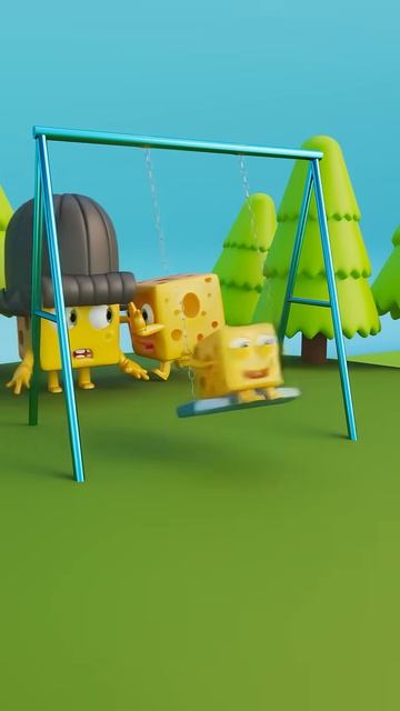 Cheesy’s Epic Swing Fail! 🧀💥🤣