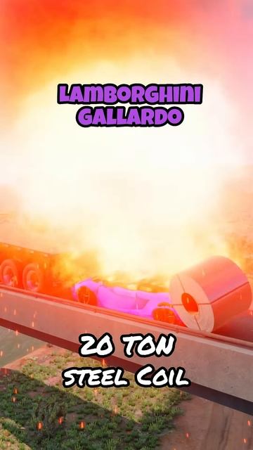 UMOR9gyjoFo - Cars VS 30 Ton Steel Coil!