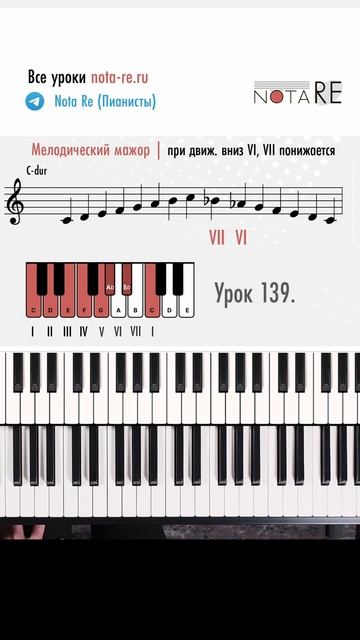 Мелодический мажор #теориямузыки #урокифортепиано