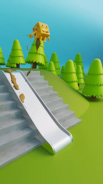 Uh-Oh! 💩 Sliding Down with Jump Trouble! 😂🧀