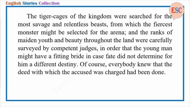Learn English Through Story - The Lady, or the Tiger by Frank R. Stockton