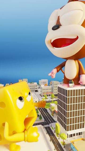 🦍King Kong vs. 🧀Cheese-zilla Challenge 🔥Collab with