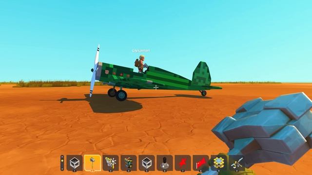 БИТВА： СТРОИМ ЛЕТАЮЩИЙ ИСТРЕБИТЕЛЬ В SCRAP MECHANIC!!! [0O2ukSG0Xm0]