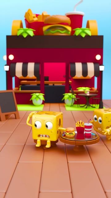 🧀🍔 Fry Thief Frenzy! 😂 #Shorts