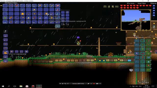 Прохождение Terraria За мага #12 Королева пчёл и Дорога в аду