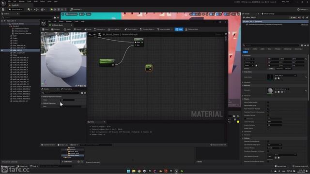 36 Unreal material production of wooden components