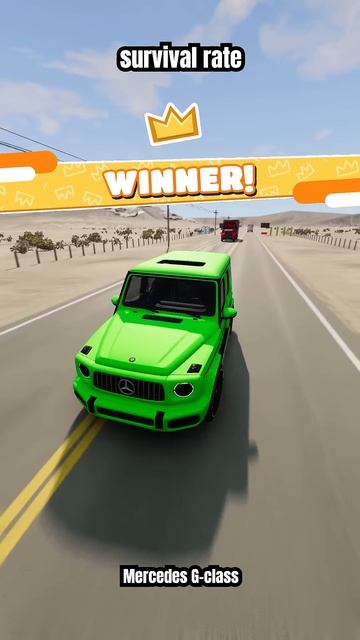 saej-pP9QZI - Chance of survival with different vehicles - BeamNG.drive! #shorts
